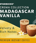 Starbucks Crema Collection Premium Instant Madagascar Vanilla Flavored Instant Coffee, 100% Arabica Beans, 3 Tins (7.12 Oz Each)