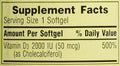 Spring Valley twin pack vitamin d3 2000I.U. Immune Health/Bone Health 200 so...