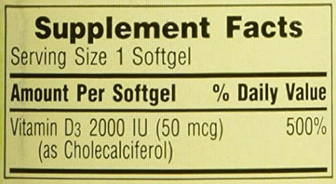 Spring Valley twin pack vitamin d3 2000I.U. Immune Health/Bone Health 200 so...