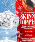 SkinnyDipped Dark Chocolate Peppermint Covered Almonds, Healthy Snack, Plant Protein, Gluten Free, 1.2 Ounce (Pack of 15)