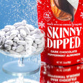 SkinnyDipped Dark Chocolate Peppermint Covered Almonds, Healthy Snack, Plant Protein, Gluten Free, 1.2 Ounce (Pack of 15)