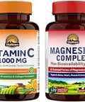 Vitalitown Magnesium Complex Supplement 500mg and Vitamin C Complex 1000mg