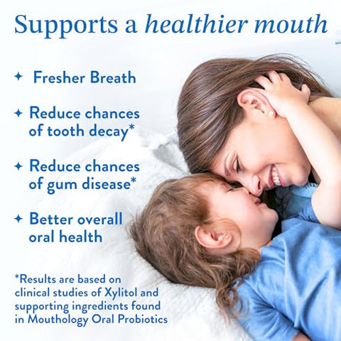 Mouthology Oral Probiotics For Mouth Bad Breath With Xylitol (210 Count Mints) Dental Probiotic Mouth Probiotics Bad Breath Treatment And Gums