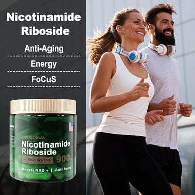 Nicotinamide Riboside, Liposomal Nicotinamide Riboside 900 Mg, Nad+ Supplement With Resveratrol, Nicotinamide Riboside Resveratrol, Supplement Booster Support For Energy, Focus - 80 Capsules