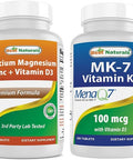Best Naturals Calcium Magnesium Zinc With Vitamin D3 & Vitamin K2 (Mk7) With D3