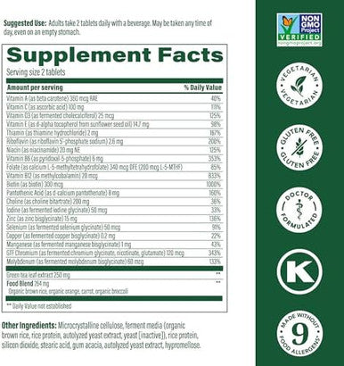 Megafood Women'S 55+ Advanced Multivitamin For Women - Doctor-Formulated With Choline, Vitamin D3, Vitamin B12, Biotin - Plus Real Food - Optimal Aging, Vegetarian - 120 Tabs (60 Servings)