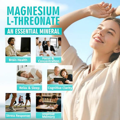 Rimtuku Magnesium L-Threonate 2000Mg | 10-In-1 Supplement For Brain Health & Cognitive Support | High-Absorption Magnesium Threonate Capsules 60 Count