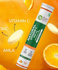 Pure Nutrition Vitamin C and Zinc 40 Effervescent Tablets (20 X 2) Orange Flavour 1000Mg Amla Extract Supports Skin Immunity and Daily Wellness For Men and Women