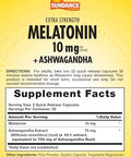 Sundance Melatonin 10Mg With Ashwagandha 50 Capsules Extra Strength Nongmo & Gluten Supplement
