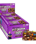 Fit Crunch Loaded Cookie Protein Bar High Protein Gluten Protein Snack (12 Cookie Bars Chocolate Deluxe)