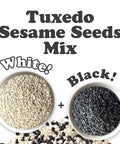 Food to Live Tuxedo Sesame Seeds, 2 Pounds - Black and White Sesame Seed Mix, Ideal for Sushi, Rice, Salad, and Poke Bowls, Vegan, Kosher, Bulk