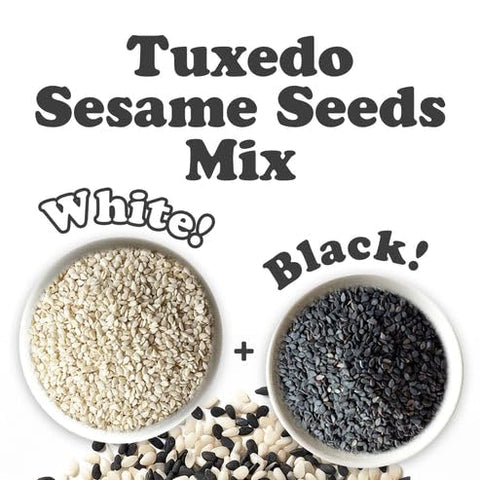 Food to Live Tuxedo Sesame Seeds, 2 Pounds - Black and White Sesame Seed Mix, Ideal for Sushi, Rice, Salad, and Poke Bowls, Vegan, Kosher, Bulk
