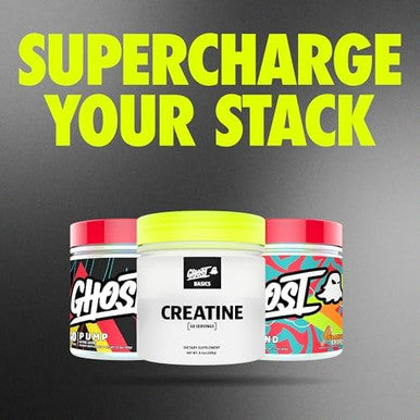 Ghost Basics Creatine Monohydrate Powder For Men & Women 5G Creapure Creatine Workout Supplement For Muscle Gain Vegan Soy & Gluten 50 Servings