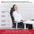 Comfier 2026 Graphene Heated Chair Massager Pad 4900 Rpm Vibration Motor Full Back Massage Seat Cushion For Office Chair & Recliner For Dad Men