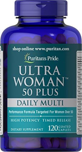 Puritan'S Pride Ultra Woman 50 Plus High Potency Performance Time Release Daily Multivitamin With Zinc Supplement To Support Healthy Aging And Cellular Energy Production 2 Month Supply 120 Capsules