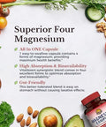 Vitalitown Magnesium + Moringa Bundle (Pack of 2) Magnesium Complex (Item 1) and Moringa (Item 2) 120 Magnesium Capsules and 90 Moringa Capsules