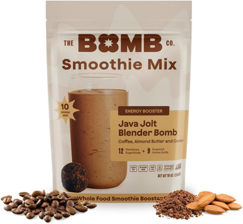 The Bomb Co. Blender Bomb, Peanut Butter Blast, Superfood Smoothie Mix with Chia Seeds, Hemp Seeds, Peanuts, & Amino Acids for Antioxidants, Gluten Free, High Fiber, 10 Servings