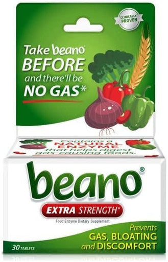 Beano Extra Strength Gas Prevention & Digestive Enzyme Supplement 30 Count (Pack Of 5)