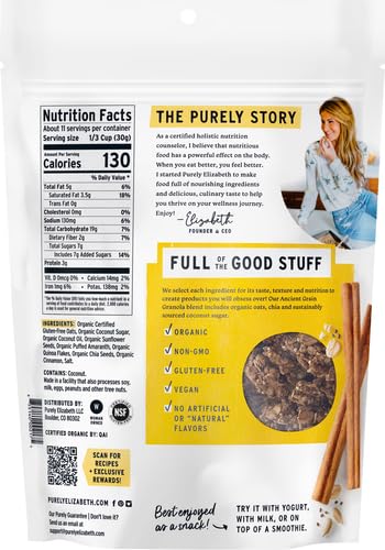 Purely Elizabeth, Organic Original, Ancient Grain Granola, Gluten-Free, Non-GMO (12oz Bag) (Pack of 2)