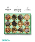 Davidstea David s Top Teas Sampler Loose Leaf Tea Set Assortment of 12 Fan Favourite Teas 109 g / 3.8 oz