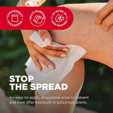 After Ivy Relief & Treatment Wipes - Fast Itch Relief Care For Poison Ivy Encounters - All-Purpose Outdoor Itch Relief Wipes For Emergencies - On-The-Go Portable Wipes - Camping & Hiking Essentials