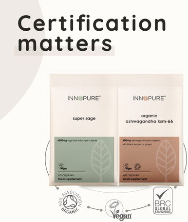 INNOPURE Super Sage + Ashwagandha KSM-66Ãƒâ€šÃ‚Â® - The Perfect Pair for The Natural Relief of Perimenopause and Menopause Symptoms - Menopause Supplements Duo Pack (2 Month Supply)