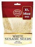 Spicy World White Sesame Seeds 3 LB Bag - Natural, Raw, Hulled, Non-GMO, Bulk Resealable Bag