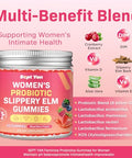 Sept Yan Feminine Probiotic Slippery Elm Gummies With Dim Cranberry Aloe Vera Vitamin D3 & E For Women Ph Balance Gut Health & Immune System Promote Vaginal Health For Women Mixed Berry Flavor 60 Counts