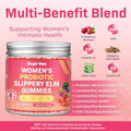 Sept Yan Feminine Probiotic Slippery Elm Gummies With Dim Cranberry Aloe Vera Vitamin D3 & E For Women Ph Balance Gut Health & Immune System Promote Vaginal Health For Women Mixed Berry Flavor 60 Counts