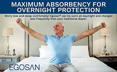 EGOSAN Maxi Incontinence Underwear, Pull Up Style Lightweight Breathable Disposable with Newly Designed Acquisition Layer, Form-Fitting with Maximum Absorbency for Active Men and Women (Medium, 14 ct)