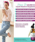 Naturegenx Vitamin D3 Liquid Drops Immune Support & Bone Strength For Adults Vegan Non-Gmo Gluten-Free 30Ml (1-Month Supply)