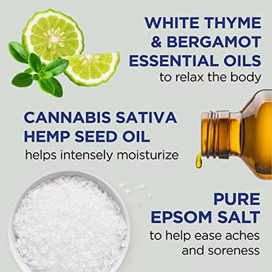 Dr Teal'S Pure Epsom Magnesium Salt SoakCannabis Sativa Hemp Seed Oil3 Lb
