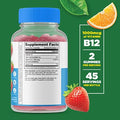 Lifeable Sugar Biotin + Vitamin B12 Gummies Bundle Great Tasting Vitamin Supplement Gluten Gmo Chewable Gummy