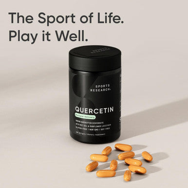 Sports Research Quercetin With Coconut Mct Oil & Sunflower Lecithin For Better Absorption - Supports Antioxidant Activity & Immune Health Gluten & Non-Gmo Verified - 120 Liquid Softgels