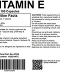 Vitamin E 400iu 360 Softgel Capsules UK Made. Pharmaceutical Grade