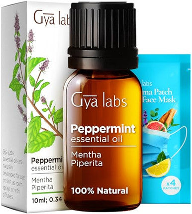 Gya Labs Cedarwood & Peppermint Essential Oil Set - Aromatherapy Grade Essential Oils Set - 2X0.34 Fl Oz - Gya Labs