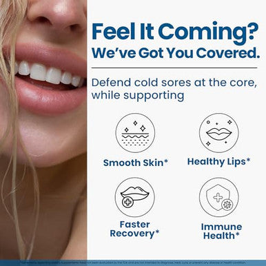 Clear Probiotics Lysine Cold Sore Treatment For Lips With Pre Probiotics & Vit
