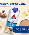 Atkins Chocolate Banana Protein Shake 15G Protein & Strawberry Protein Shake 15G Protein Low Glycemic 2G Net Carb 1G Sugar Keto Friendly 12 Count