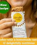Simple Mills Almond Flour Snack Bars, Peanut Butter Chocolate Chip - Gluten Free, Made with Organic Coconut Oil, Breakfast Bars, Healthy Snacks, 6 Ounce (Pack of 2)