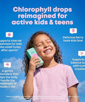 Joyspring Liquid Chlorophyll Drops For Kids | Super Greens For Kids Infused With Elderberry & Chlorophyll For Bad Breath | Sugar Free Body Deodorizing Supplement (1 Fl Oz Berry Flavor 30 Servings)