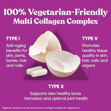 Eu Natural Move & Glow Collagen Pills For Women & Men ÃƒÂ¢Ã¢â€šÂ¬Ã¢â‚¬Å“ Vegetarian Multi-Collagen (Type I-V-X) With 9 Plant-Based Superfoods For Skin Health & Joint Support ÃƒÂ¢Ã¢â€šÂ¬Ã¢â‚¬Å“ Biotin, Vitamin C, Vitamin E, 60 Vegetarian Capsules