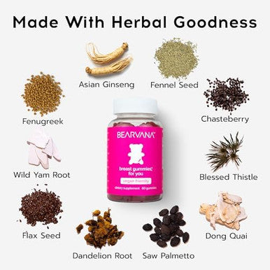 BEARVANA Women's Multivitamin Gummies Top Support - Includes Herbal Extracts & Essential Vitamins - Berry Flavor - 60 Gummies