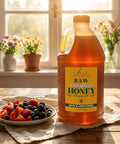 Bulk Honey - 6 LBS - Half Gallon of Raw Honey - Pure Unfiltered Delicious Healthy