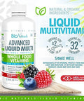 Bio Naturals Liquid Whole Food Multivitamin For Men & Women With Over 100 Ingredients - Superfoods, Omegas, Organic Extracts - 100% Vegan - 32 Oz
