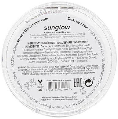 Lottie London Sunkissed Bronzer In Sunglow Infused With Bamboo Extract And Vitamin E This Skin-Loving Bronzer Adds A Buildable Warm Bronze For A Defined Finish