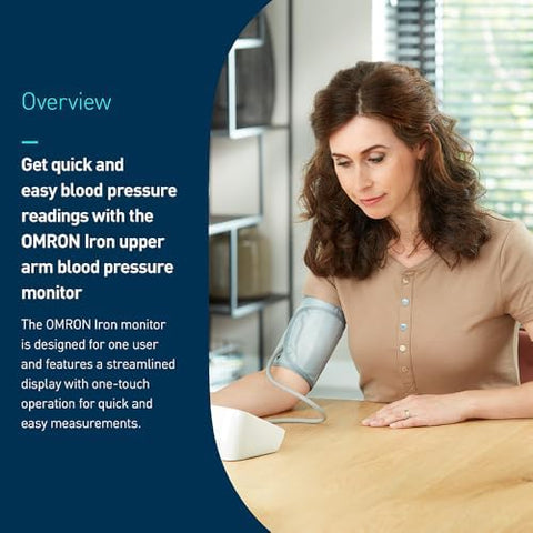 Omron Iron Blood Pressure Monitor For Home Use & Upper Arm Blood Pressure Cuff - #1 Doctor & Pharmacist Recommended Brand - Clinically Validated
