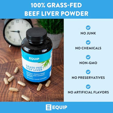 Equip Foods Grass Fed Beef Liver 180 Capsules