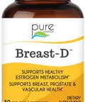 Breast D by Pure Essence - Natural Supplement for Estrogen Balance, Hormonal Acne, and Menopause Support with Vitamin D3 , Calcium, Green Tea & Lycopene - 30 Capsules