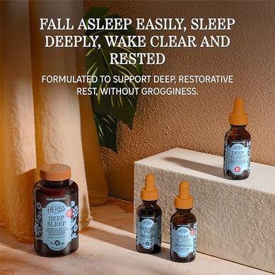 Herbs Etc. Deep Sleep Classic Liquid Extract Holistic Rest Supplement for Restful Sleep Chamomile Lemon Balm