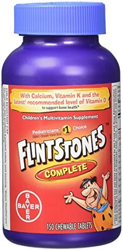 Flintstones Complete Multivitamin Supplement Chewable Tablets 60 Count (Pack of 2)